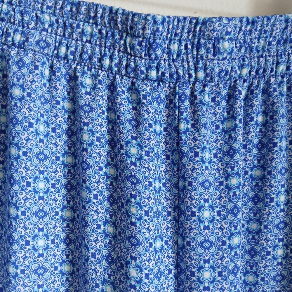 Gap Pull On Pants Size XL Pockets Blue White - Picture 6 of 10